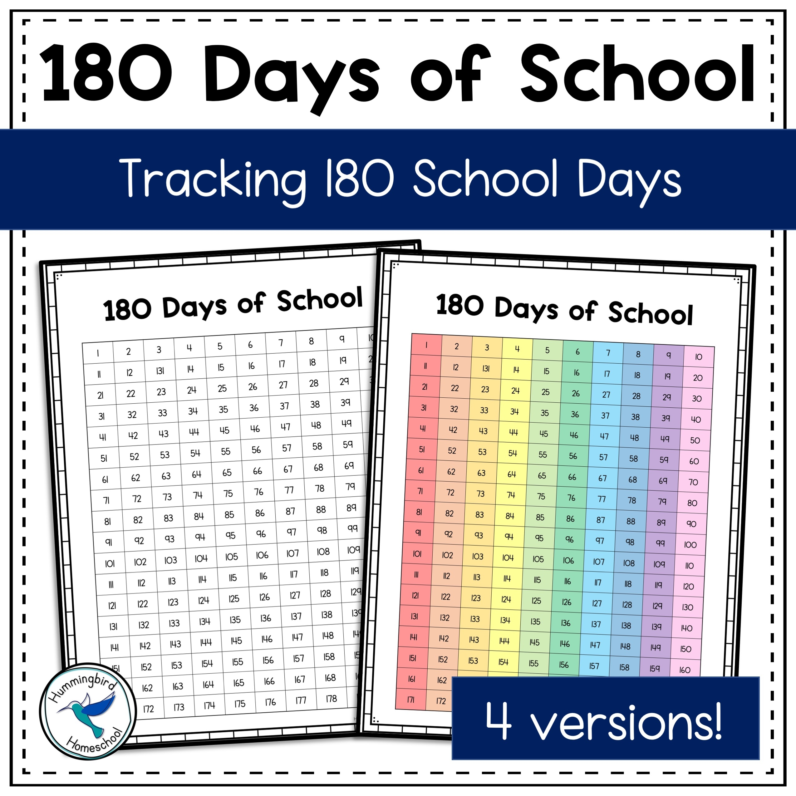 180 Day Printable Check Sheet For Homeschool