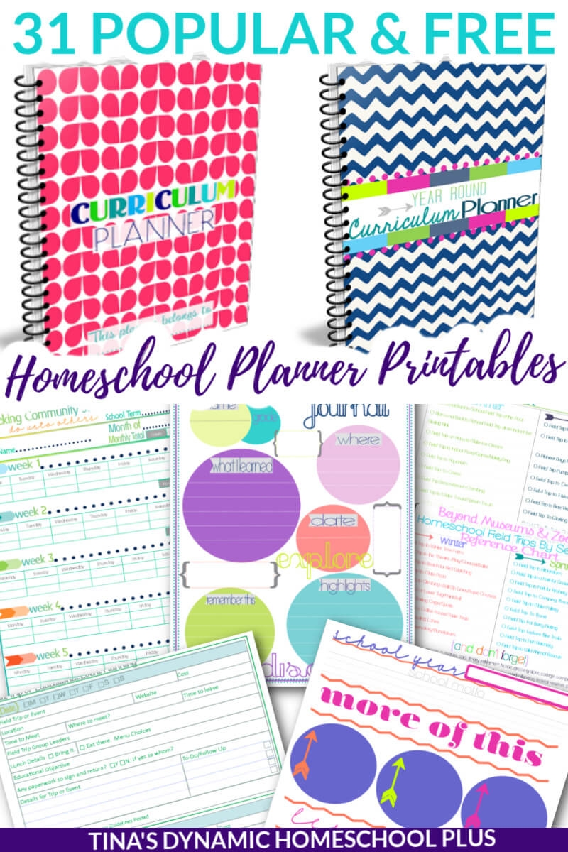 31 Popular And Free Homeschool Planner Printables