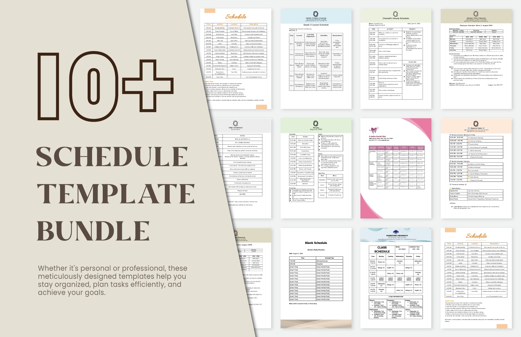 Microsoft Printables For Weekly Homeschool Schedule