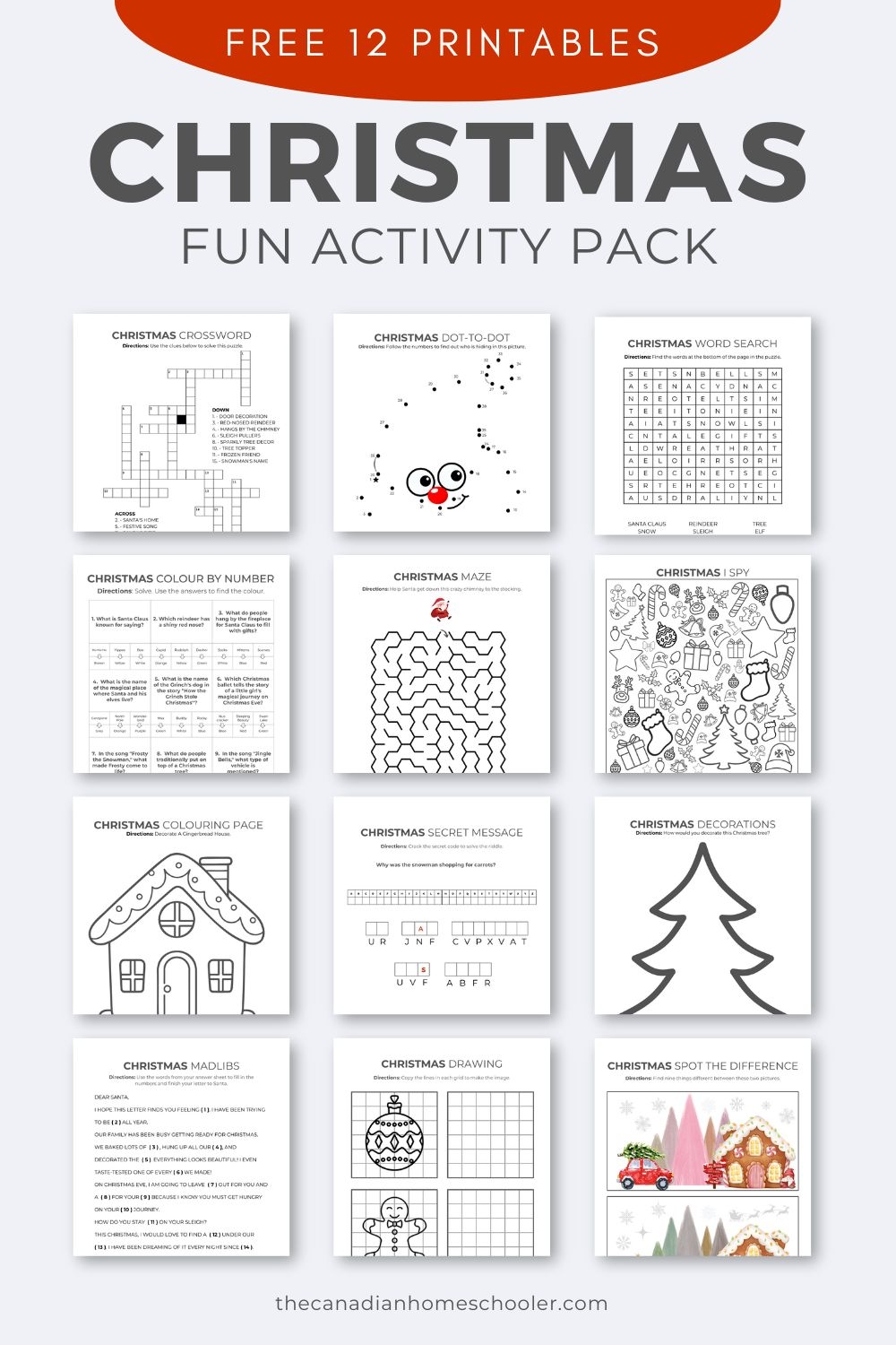 Homeschool Free Printable Christmas Book