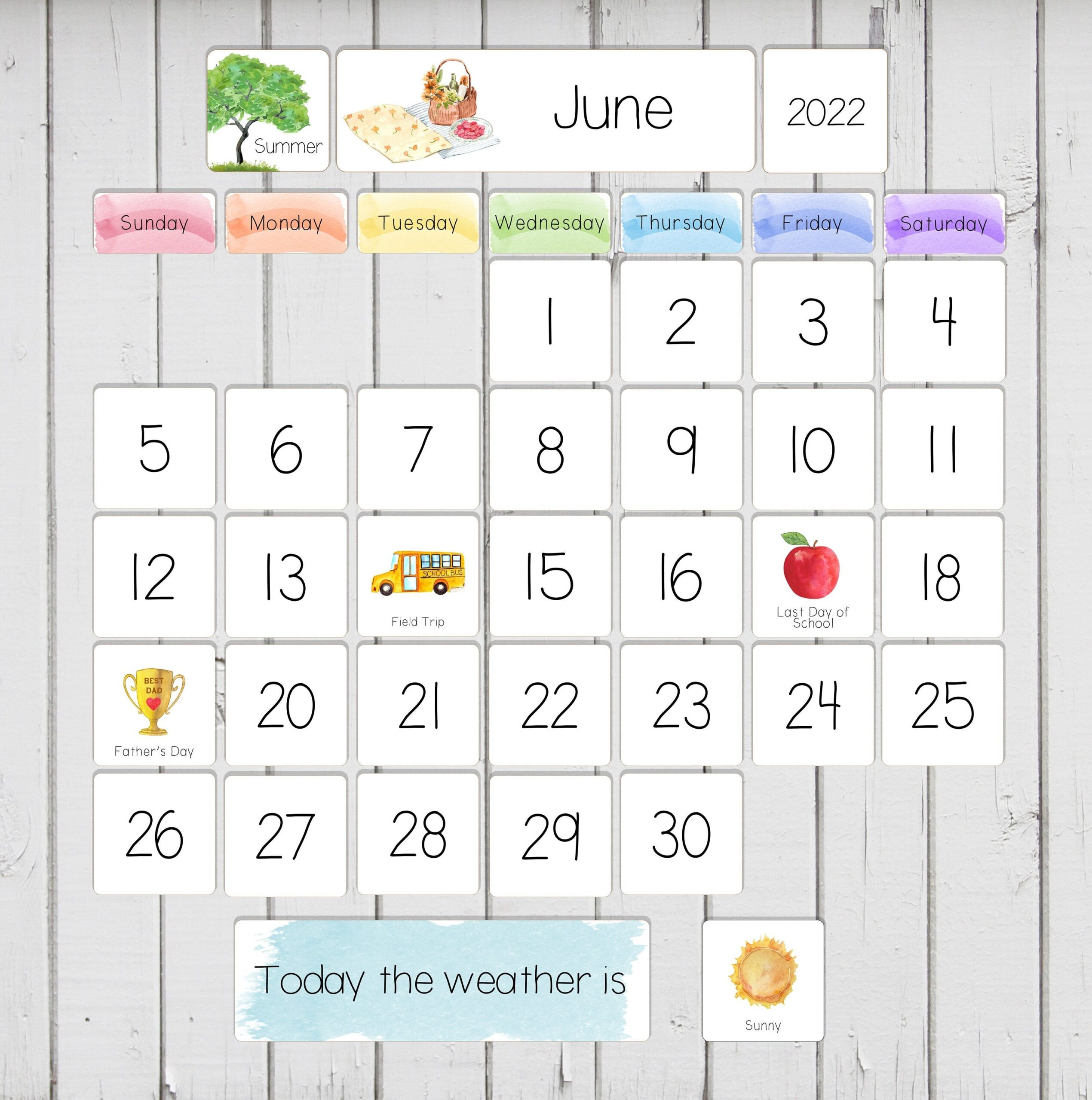 Buy Homeschool DIY Calendar Classroom Calendar Printable With US And Canadian Holidays And Weather Pocket Chart Online In India Etsy