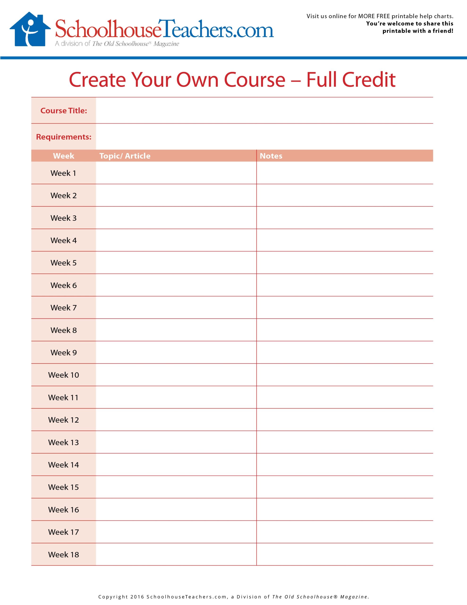 Free Printable Homeschool Curriculum Pdf
