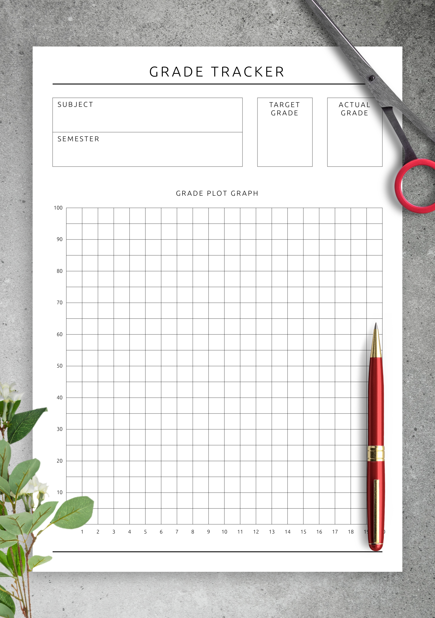 Printable Grade Tracker Free Homeschool