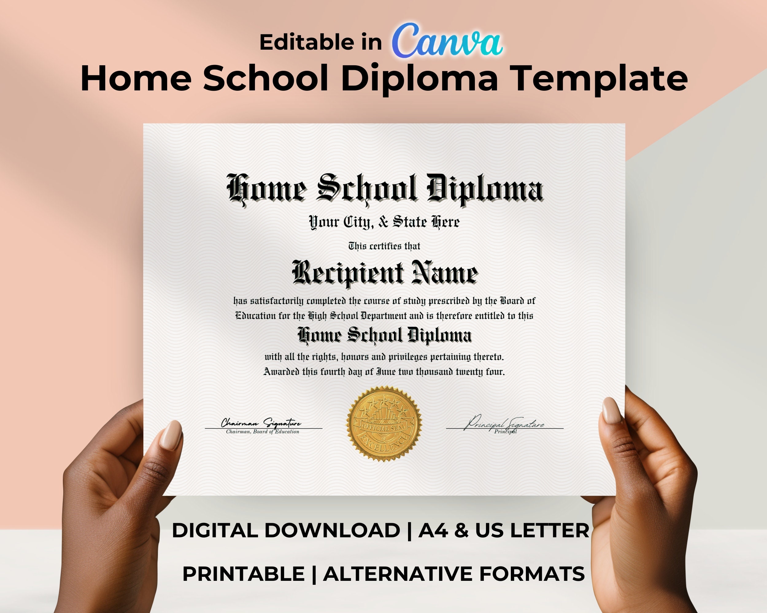 North Carolina Printable Homeschool Diploma