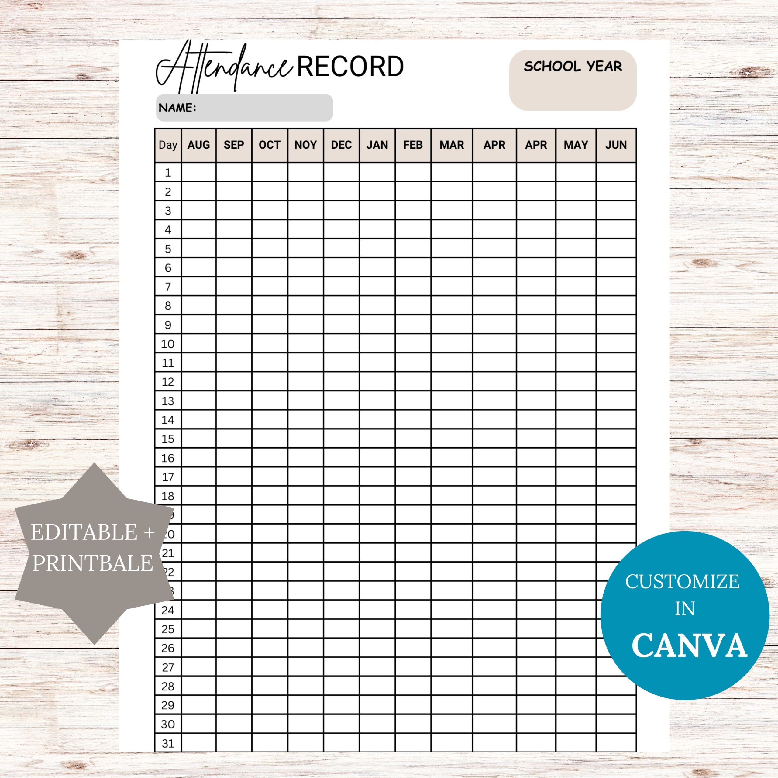 Thoughtco Homeschooling Attendance Printable