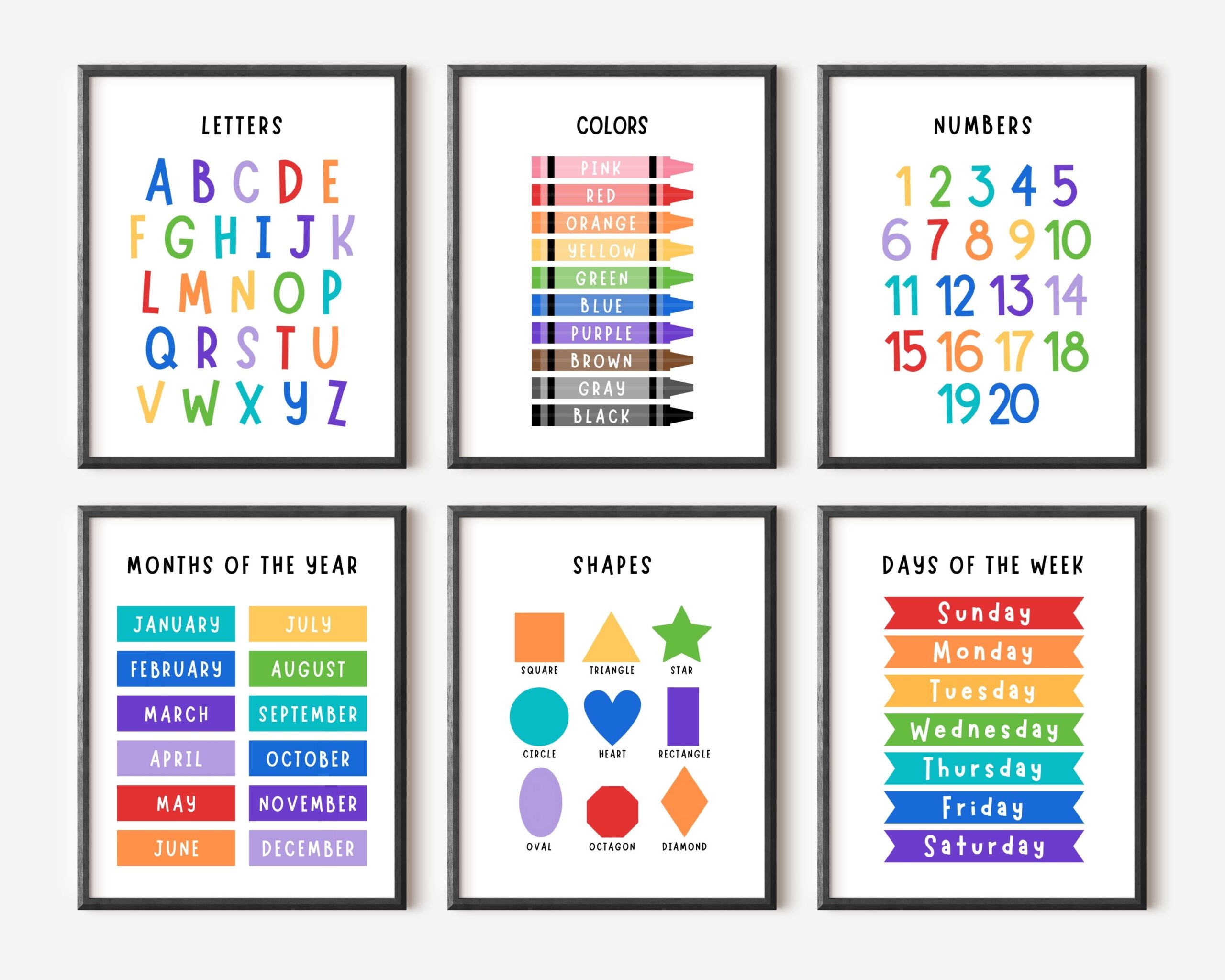 Homeschool Printables For Kindergarten Wall