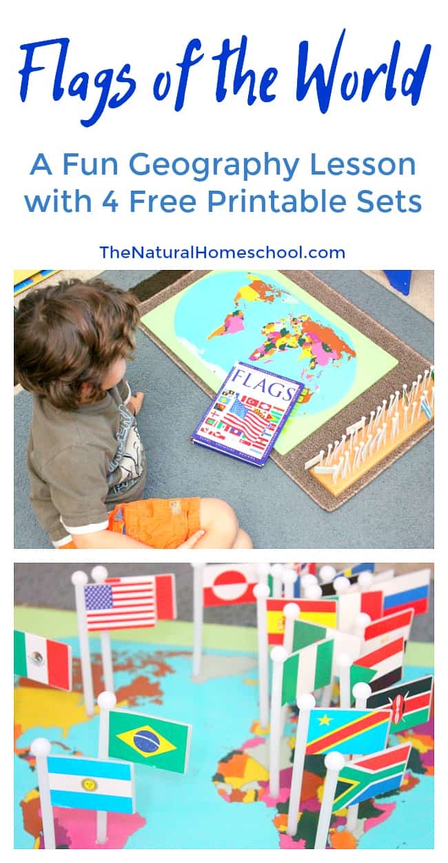 The Natural Homeschool Flag World Printable