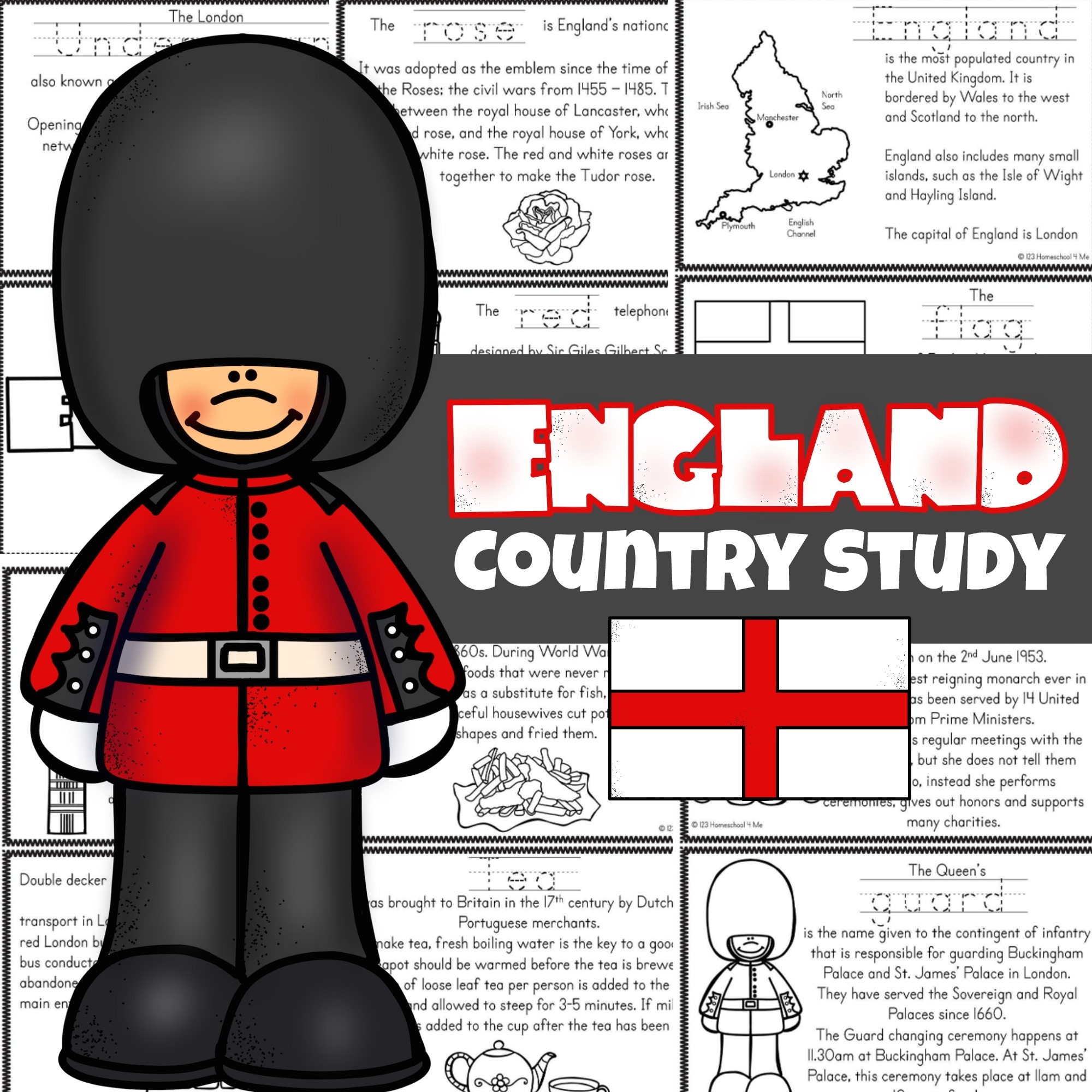  FREE England For Kids Printable Reader To Color Read And Learn 
