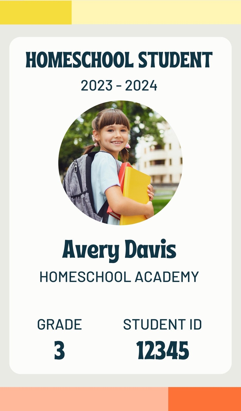 Free Homeschool ID Card Templates To Edit And Print Canva