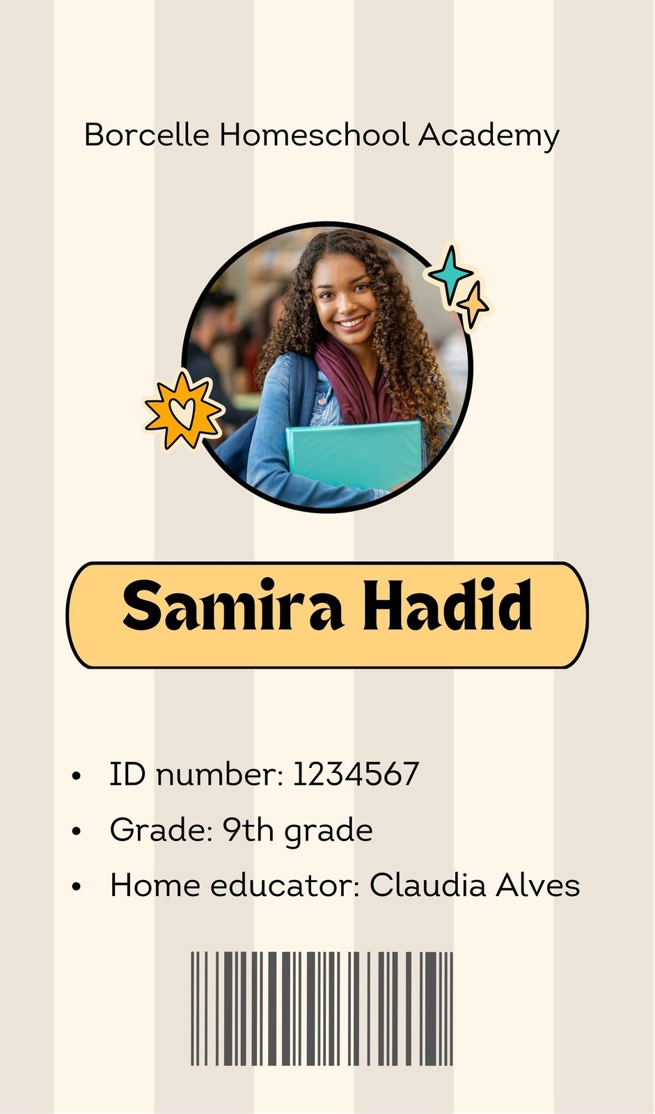 Printable Homeschool Teacher Id