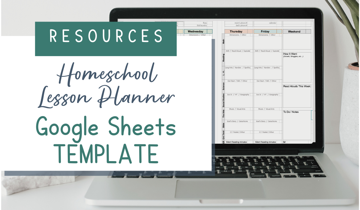 Free Homeschool Lesson Plan Template In Google Sheets Printable Lesson Planner Personalize It Teacher Tutor Mom