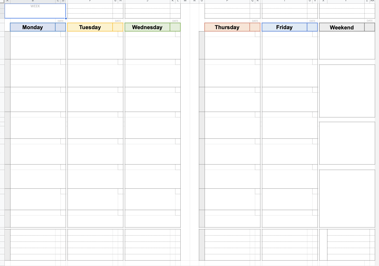 Free Homeschool Lesson Plan Template In Google Sheets Printable Lesson Planner Personalize It Teacher Tutor Mom
