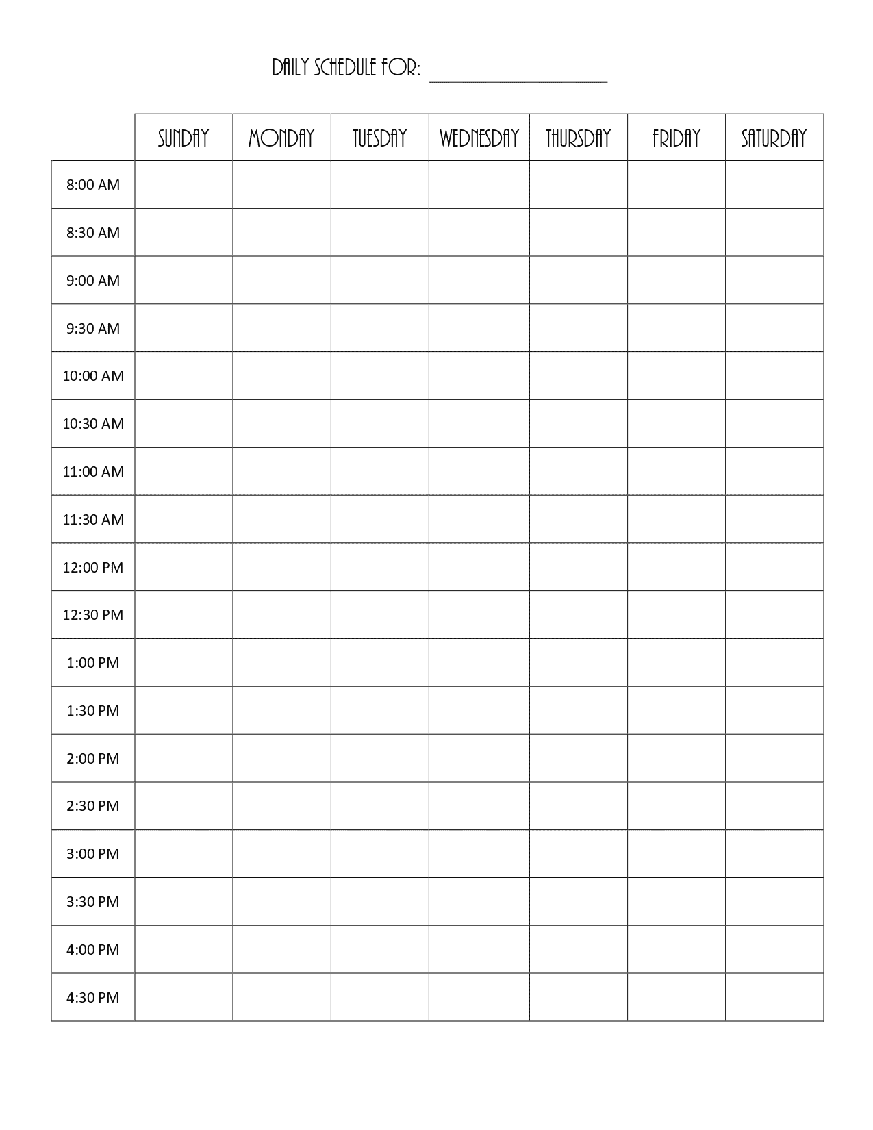 FREE Homeschool Schedule Template Editable And Printable