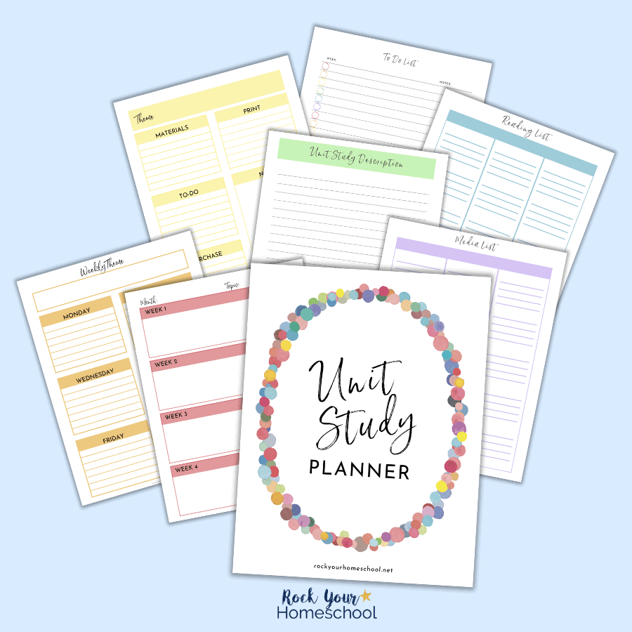 Free Homeschool Unit Study Planner Rock Your Homeschool