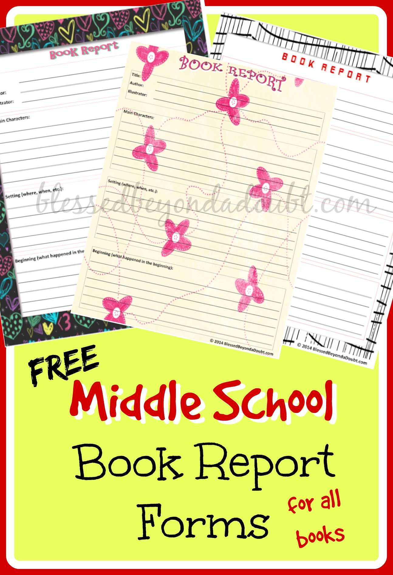 Free Printable Homeschool Workbook Forms