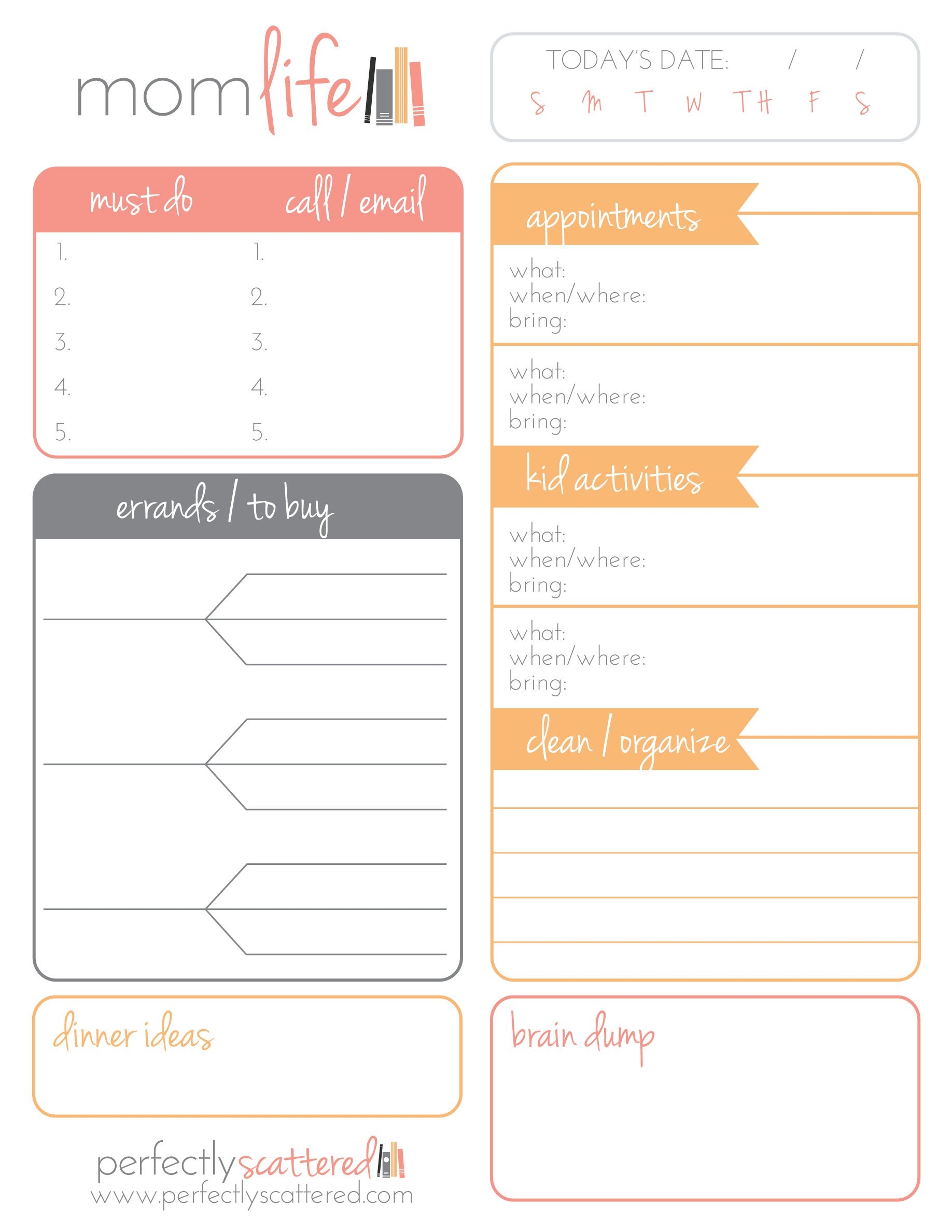 Free Printable Daily Planner For Moms Money Saving Mom 