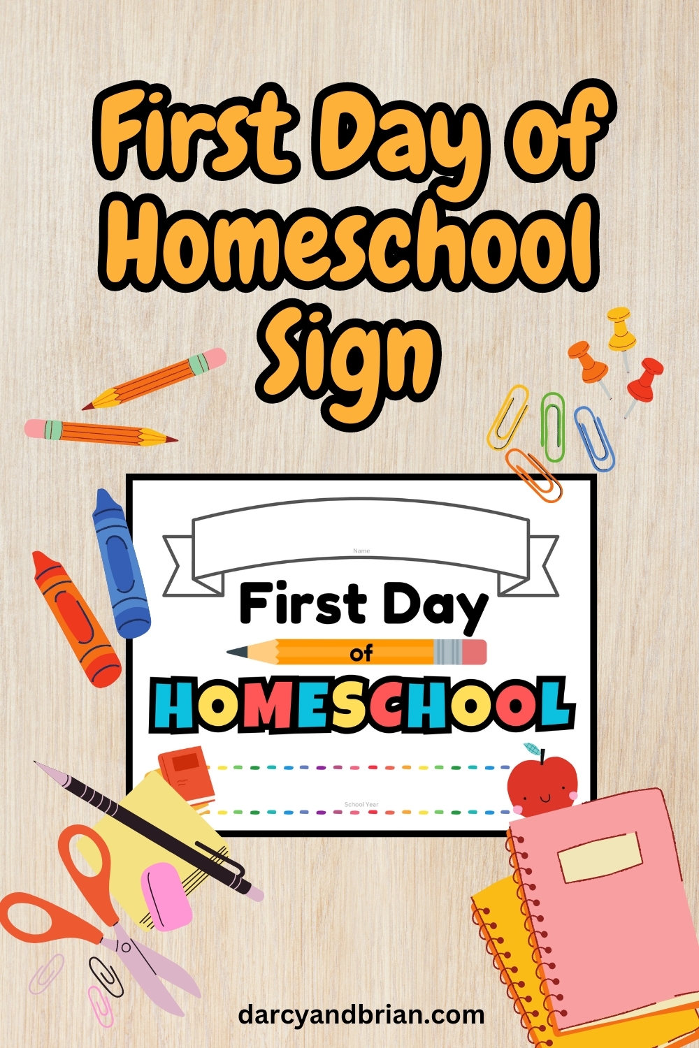 First Day Of Homeschool Printable Sign