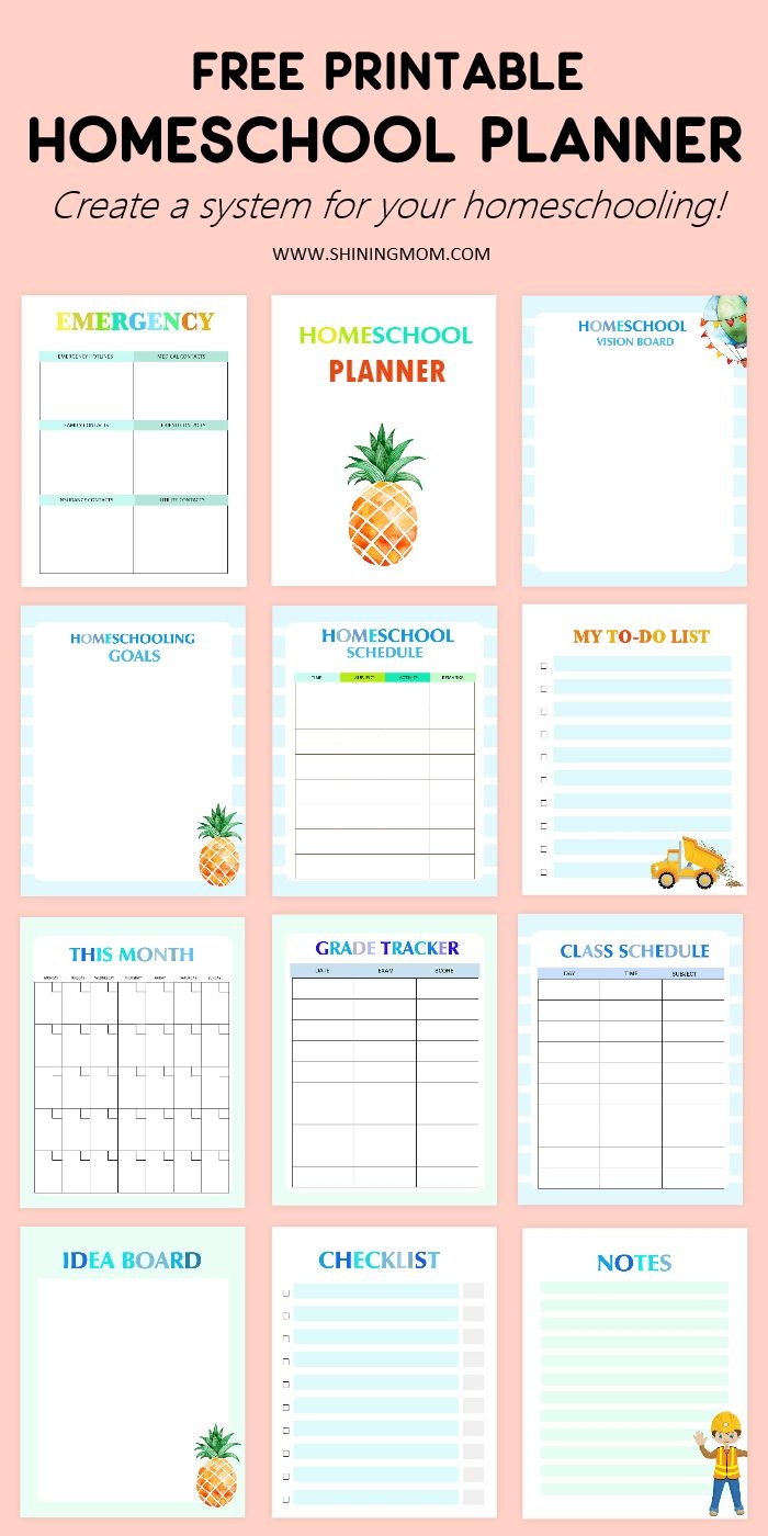 Free Printable Homeschool Planner 15 Awesome Templates 