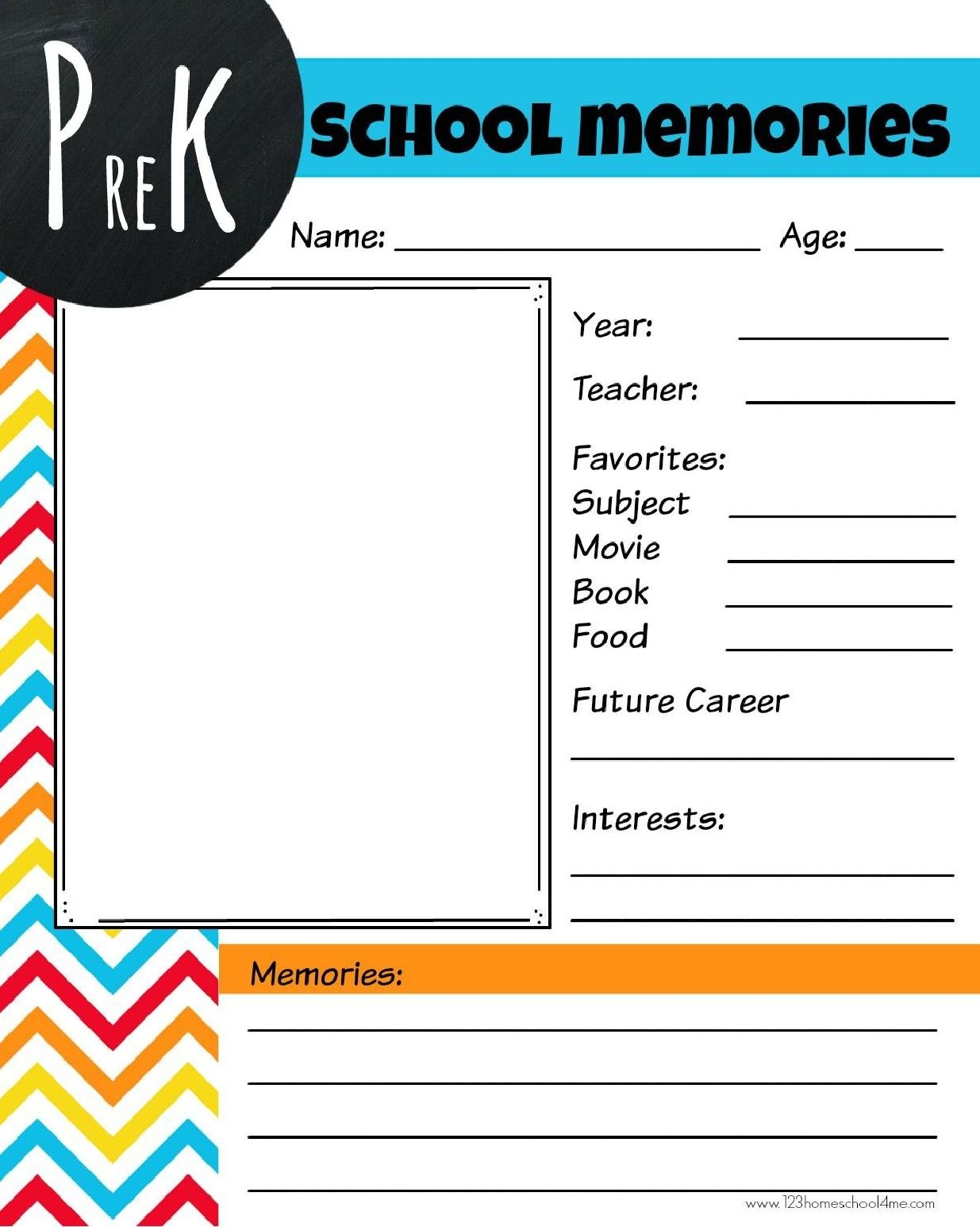 Printable Homeschool Memory Book