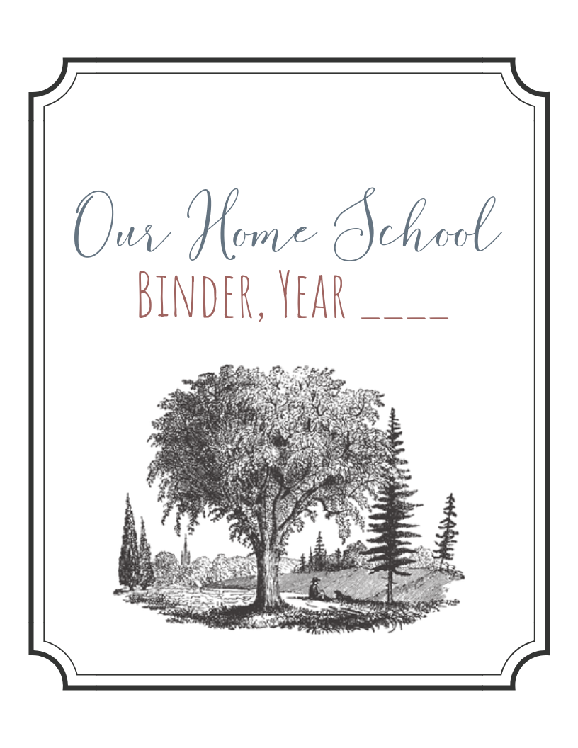 Free Homeschool Binder Label Printables
