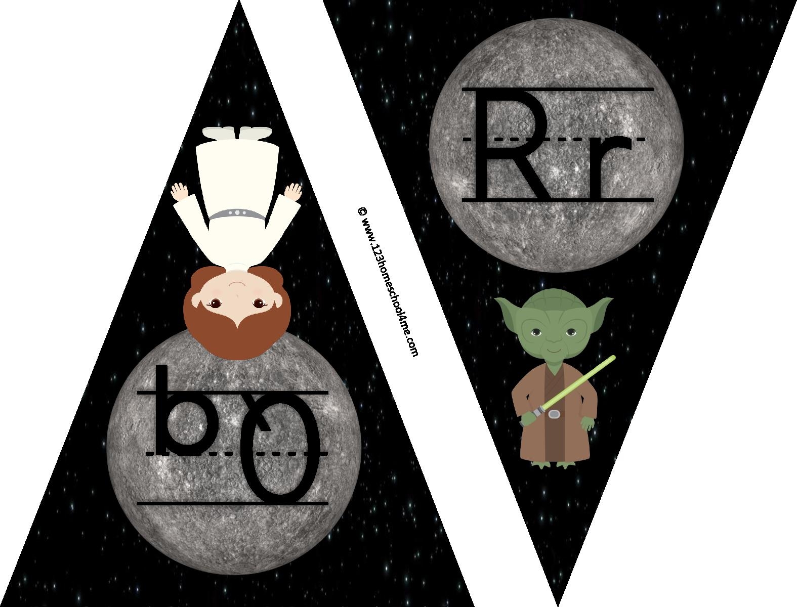 FREE Star Wars Alphabet Printable Pennants