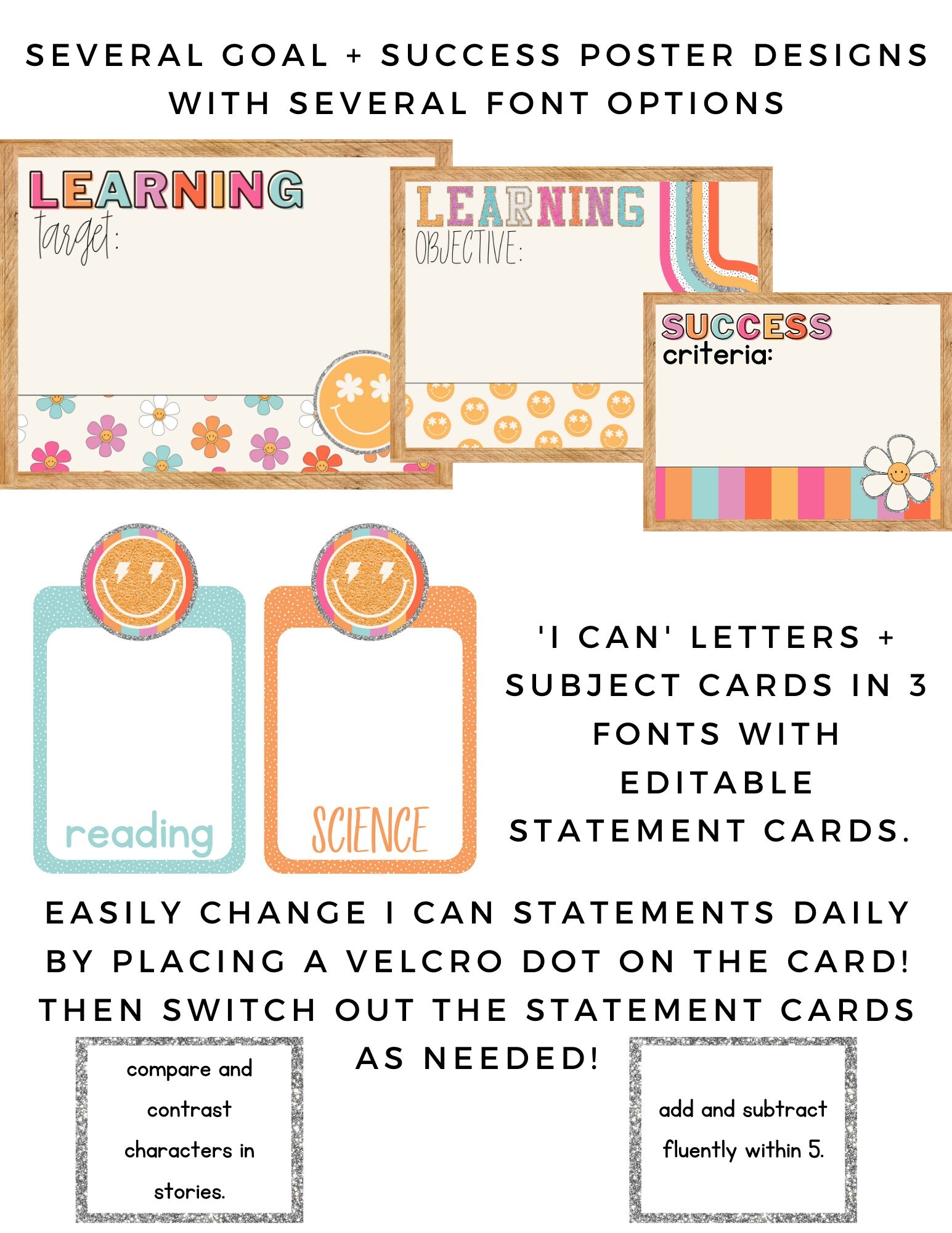 Groovy Homeschool Subject Goals Chart Printables