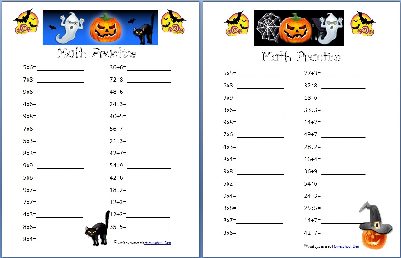 6Th Grade Homeschool Printables Halloween