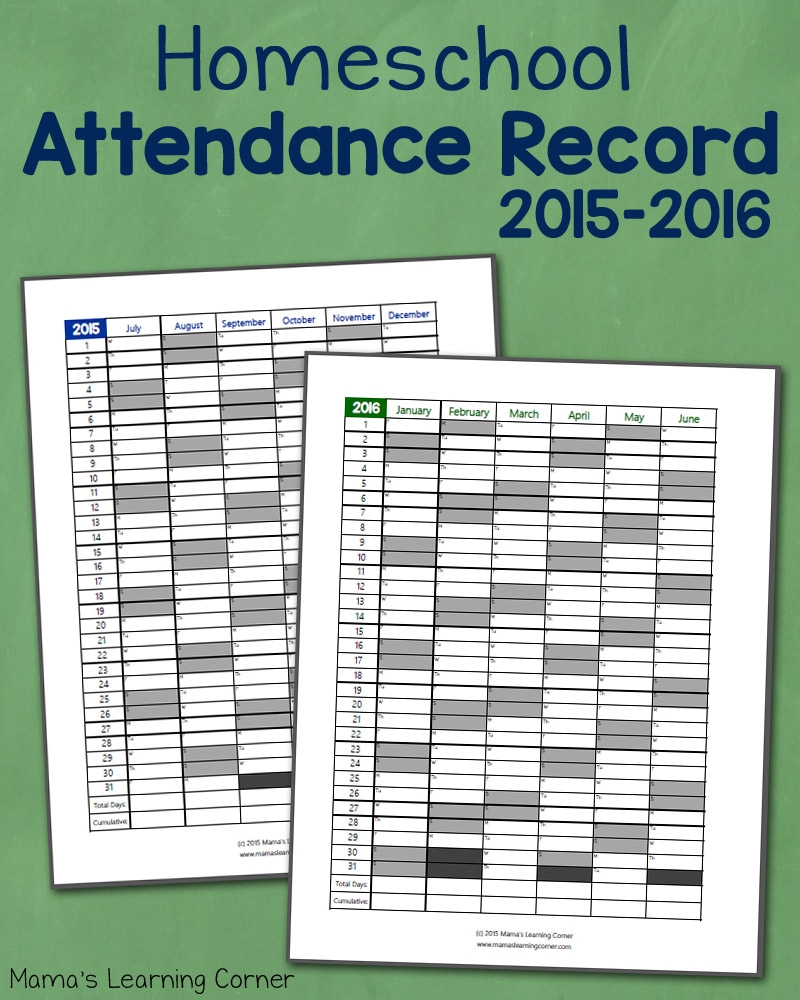 Free Printable Homeschool Learning Record
