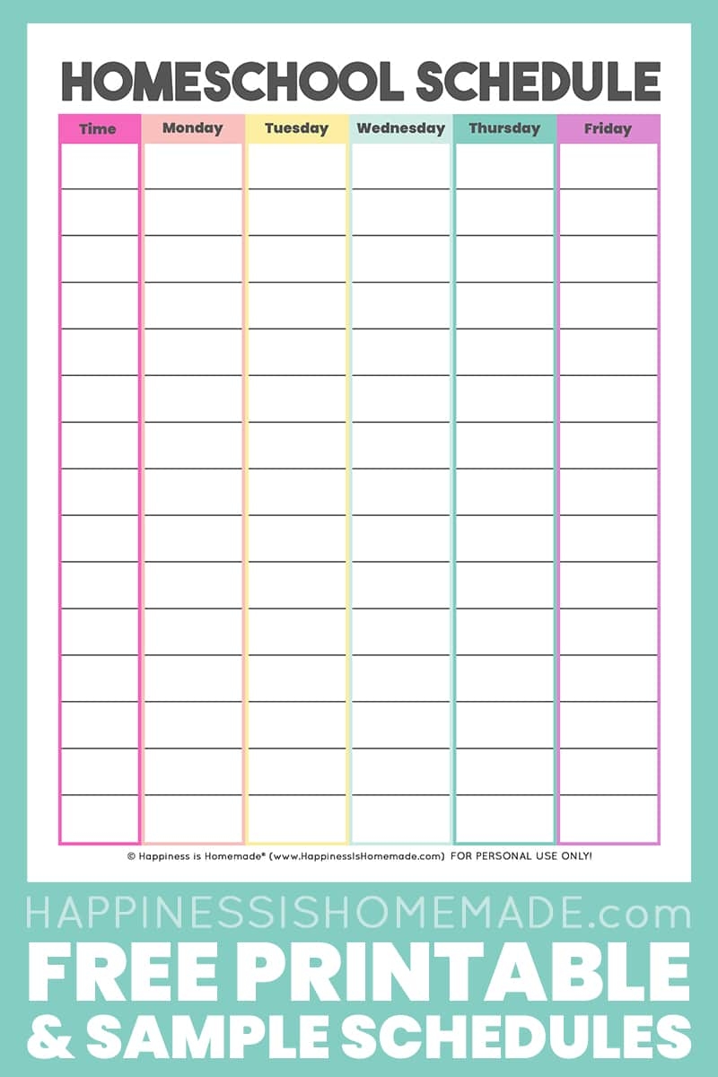 Free Printable Homeschool Year