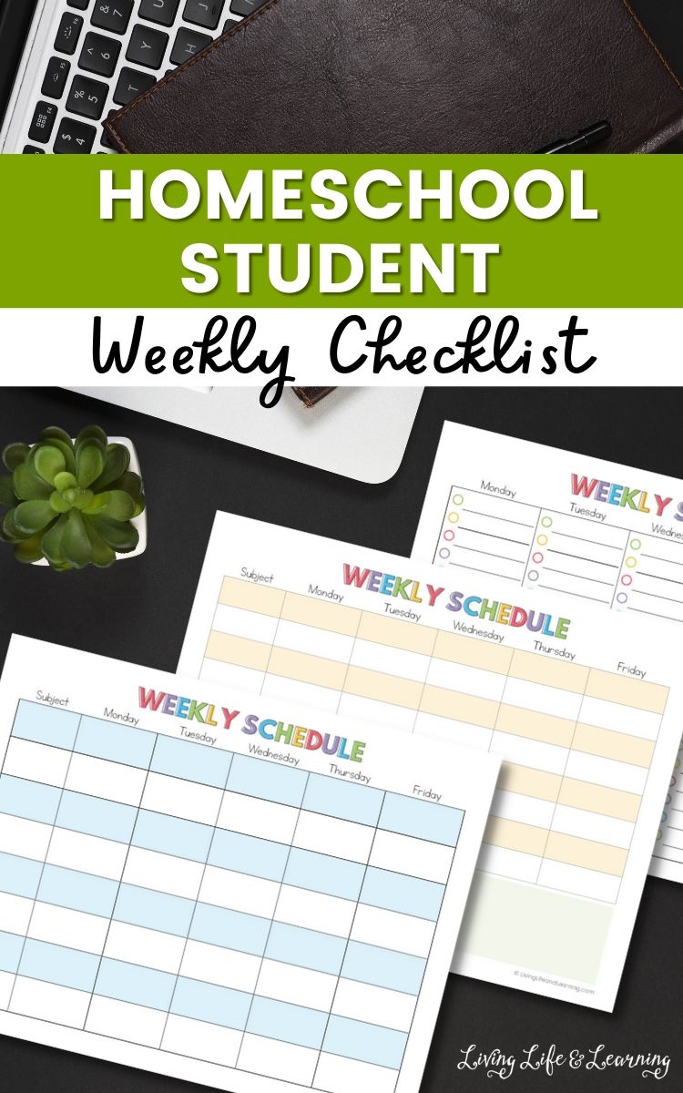 Printable Homeschool Student Weekly Checklist