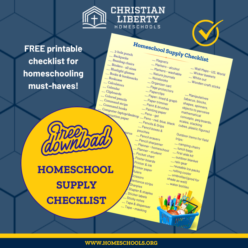 Homeschool Inventory List Printable