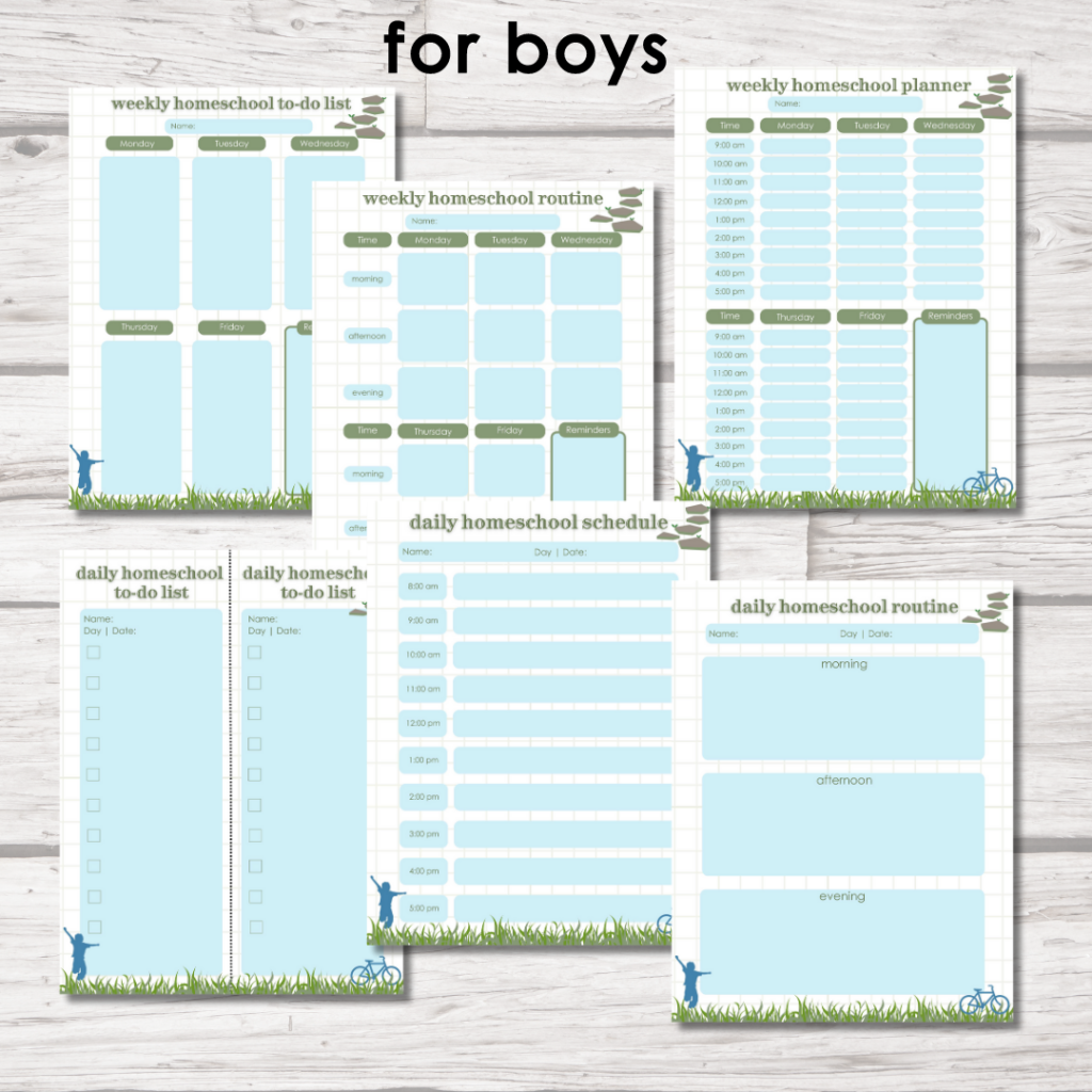 Christian Free Printables Homeschool Weekly Schedule Planner And Weekly Menu Listing