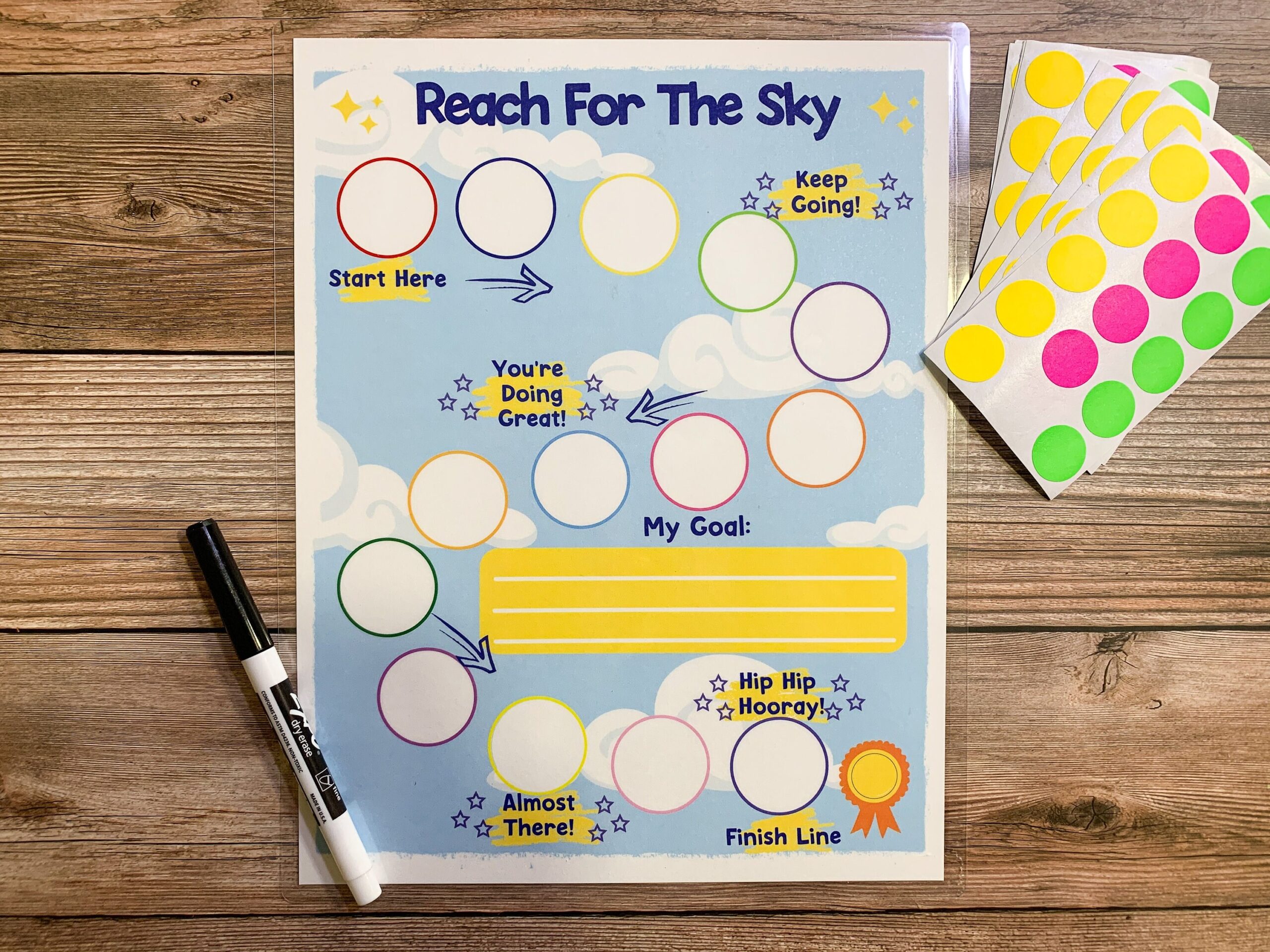 Printable Goal Chart Kids Homeschool