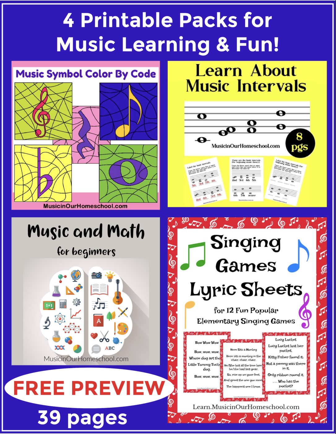 Printable Homeschool Basic Music Curriculum