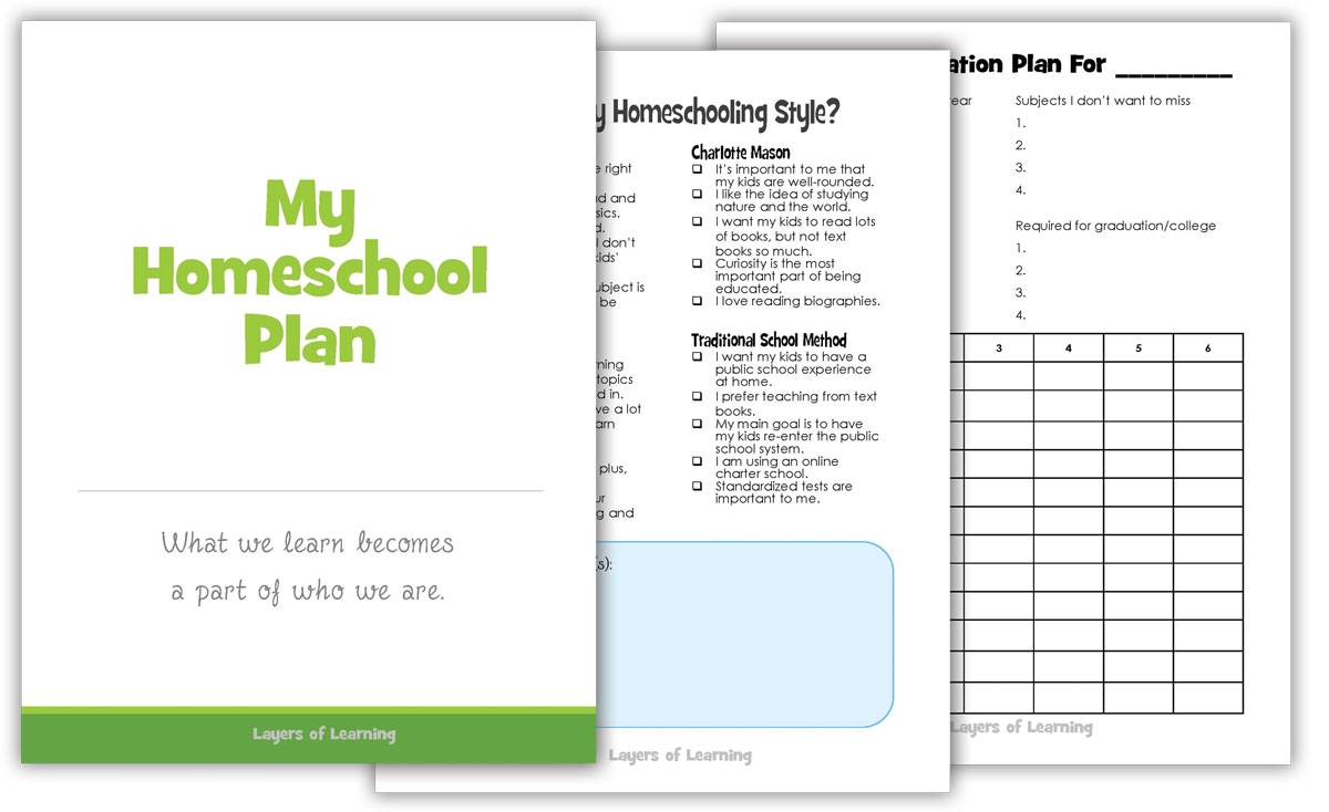 My Homeschool Plan Free Printable Layers Of Learning