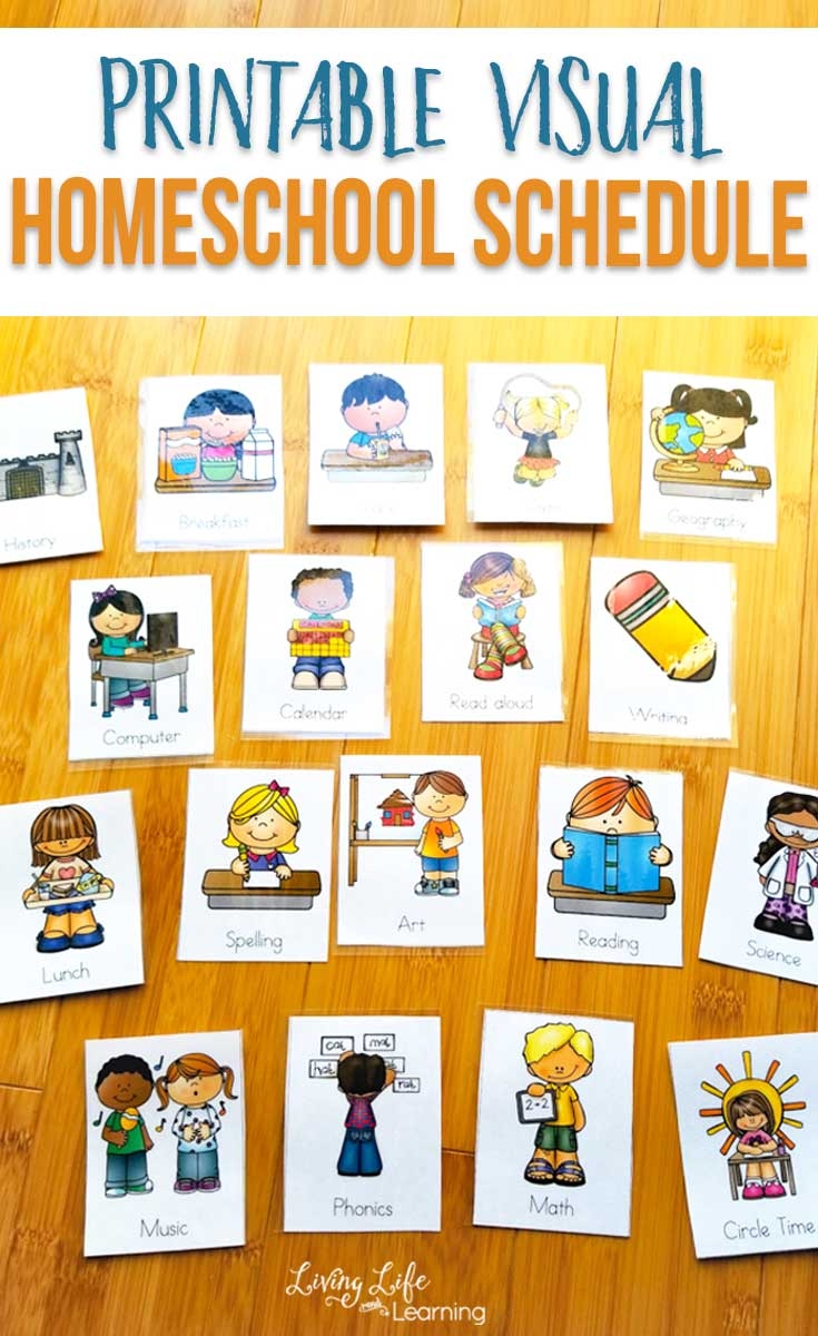 Organize Your Homeschool With A Printable Visual Schedule