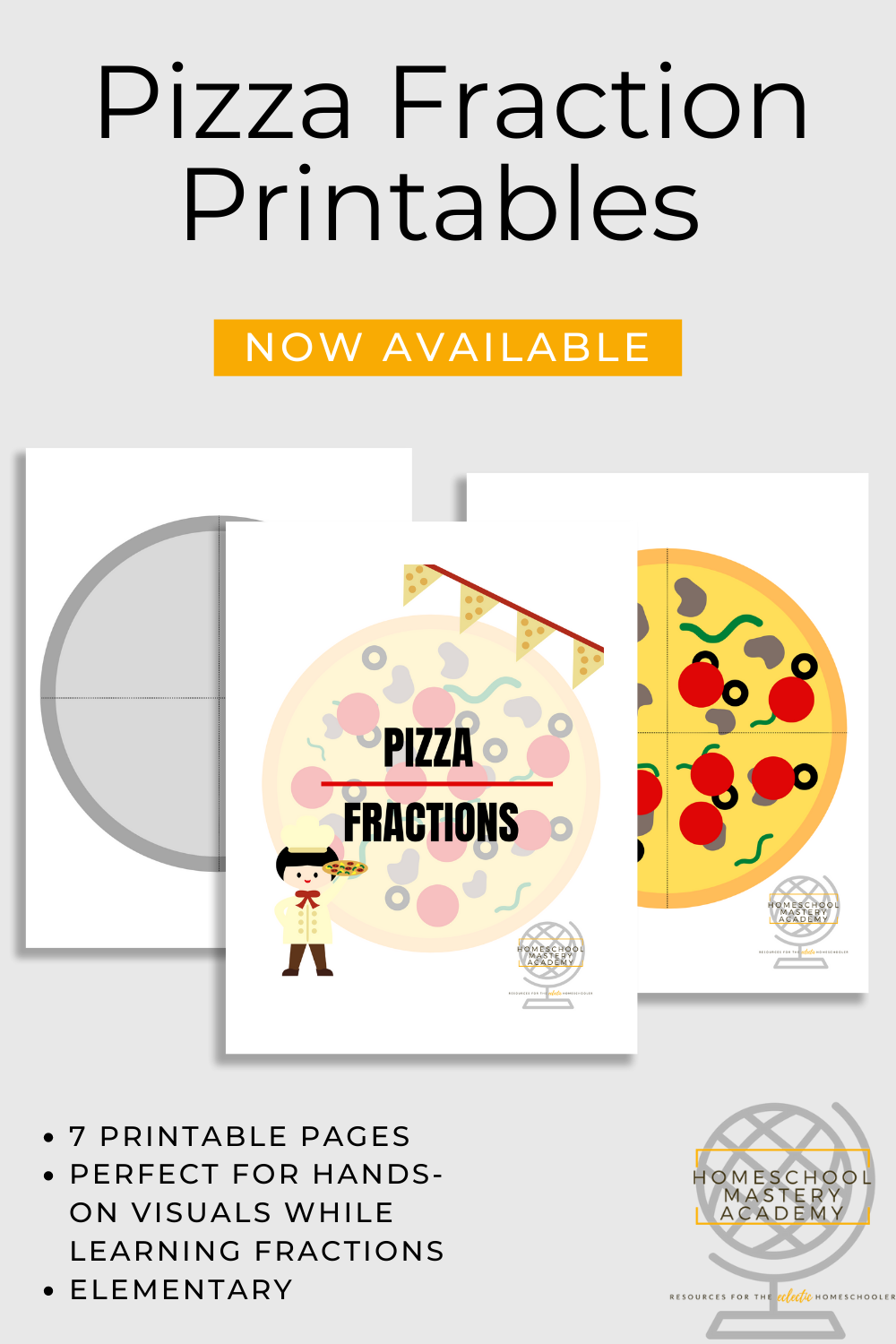Pizza Fraction Printables For Elementary Hands On