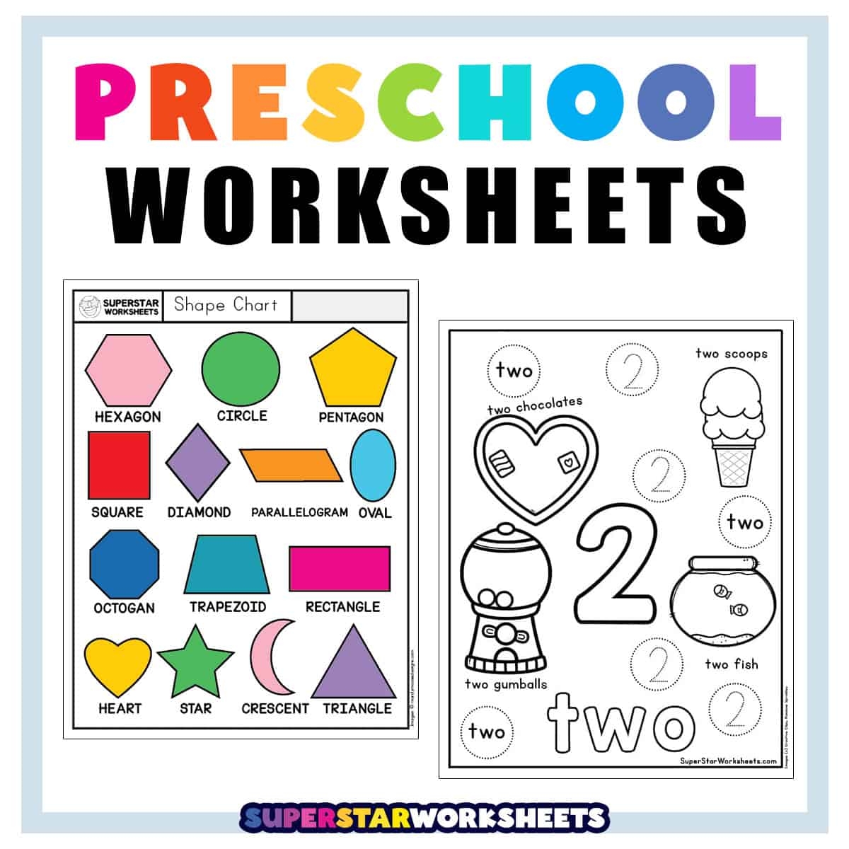 Free Printable Preschool Homeschool Worksheets
