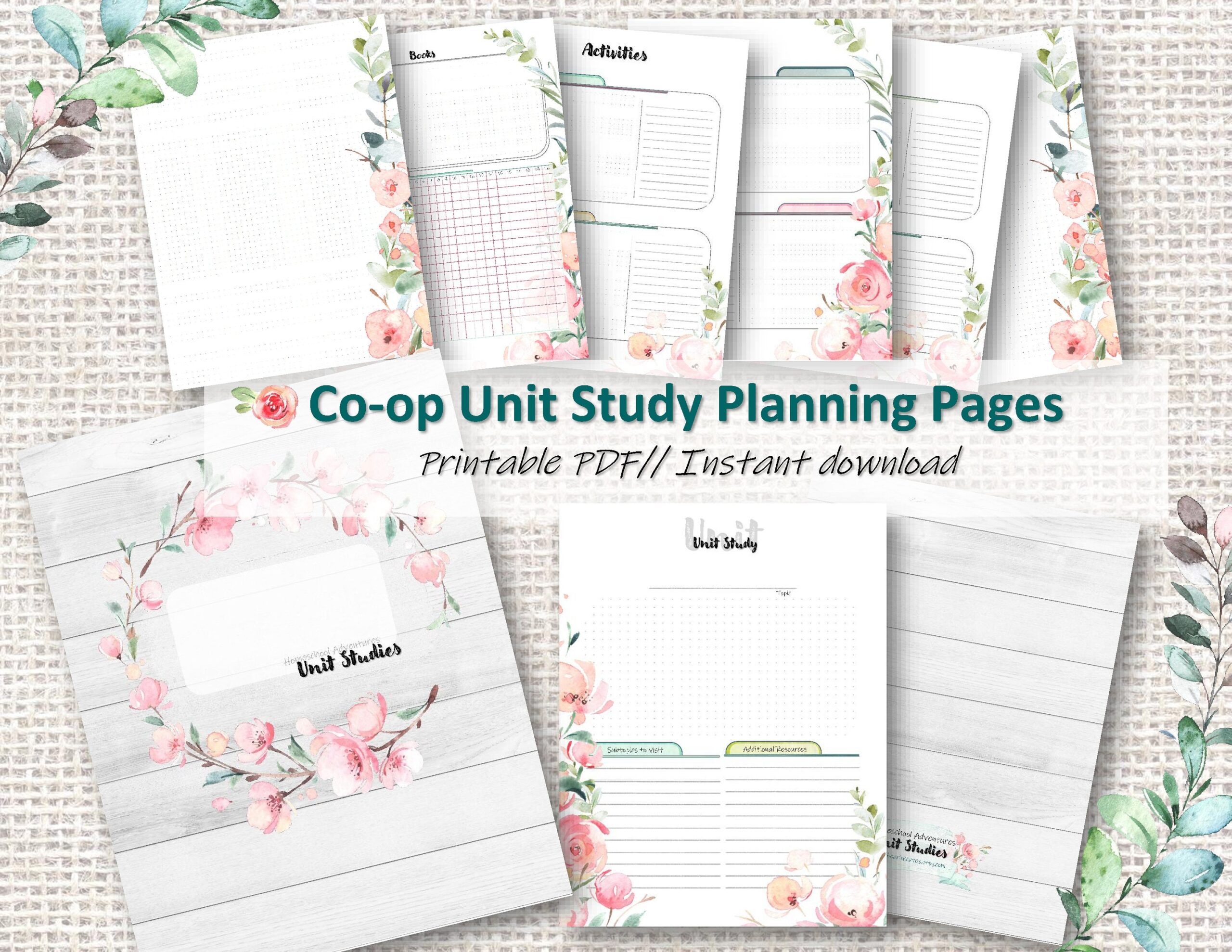 Homeschool Co Op Planning Printables