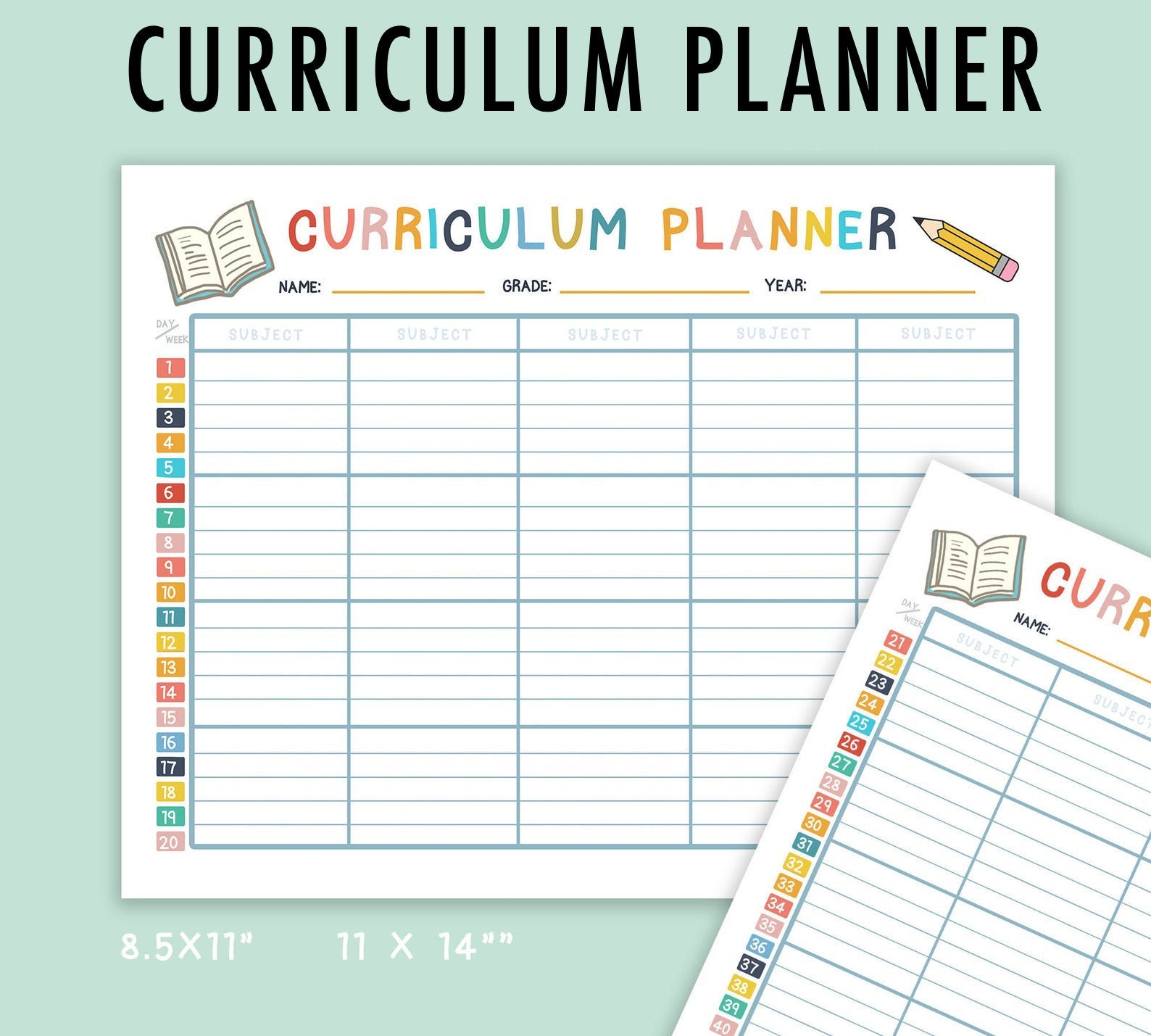 Homeschool Curriculum Purchase Planning Printable