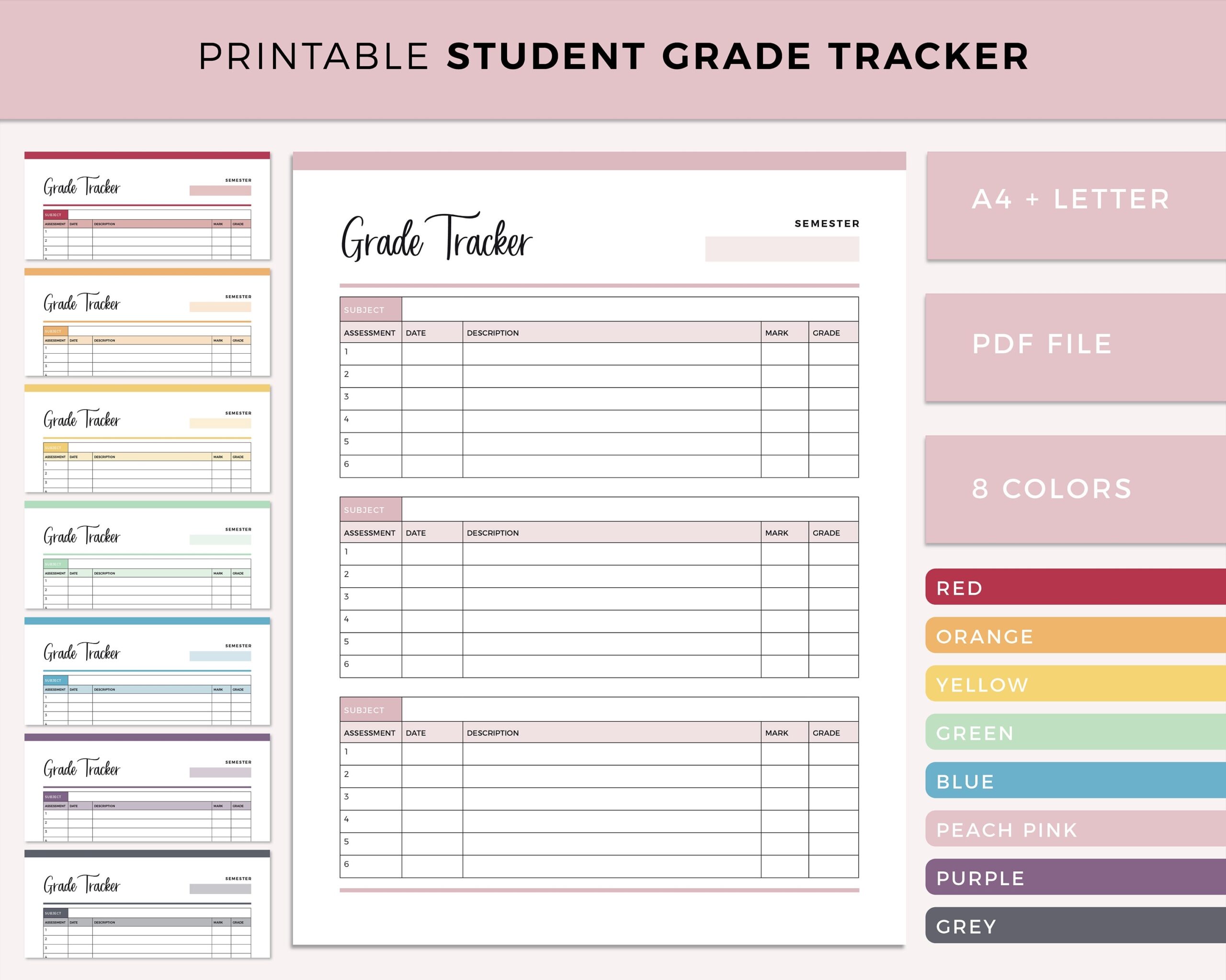 6Th Grade Printable Homeschool Monthly Tracking