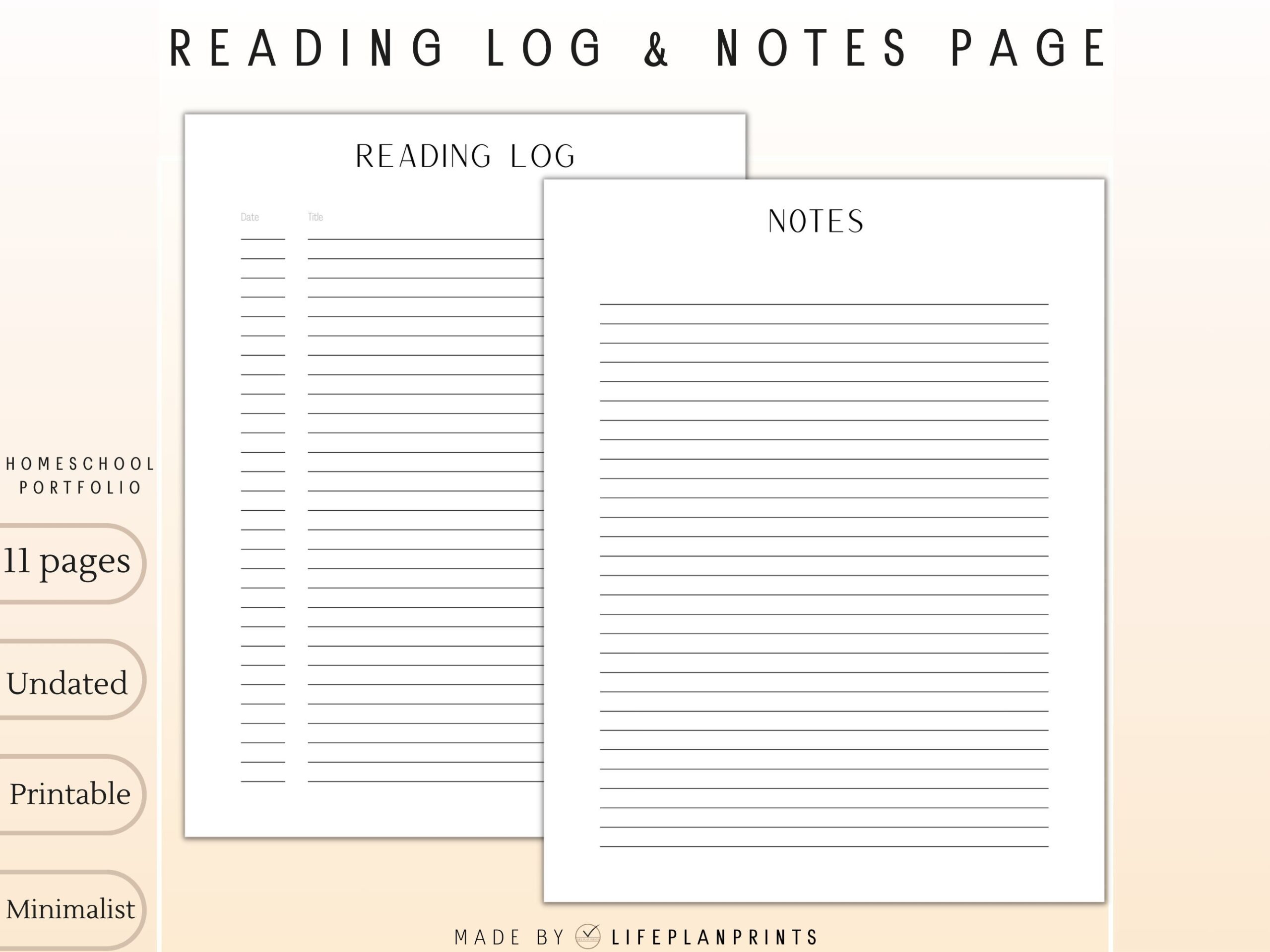 Printable Homeschool Note Sheet