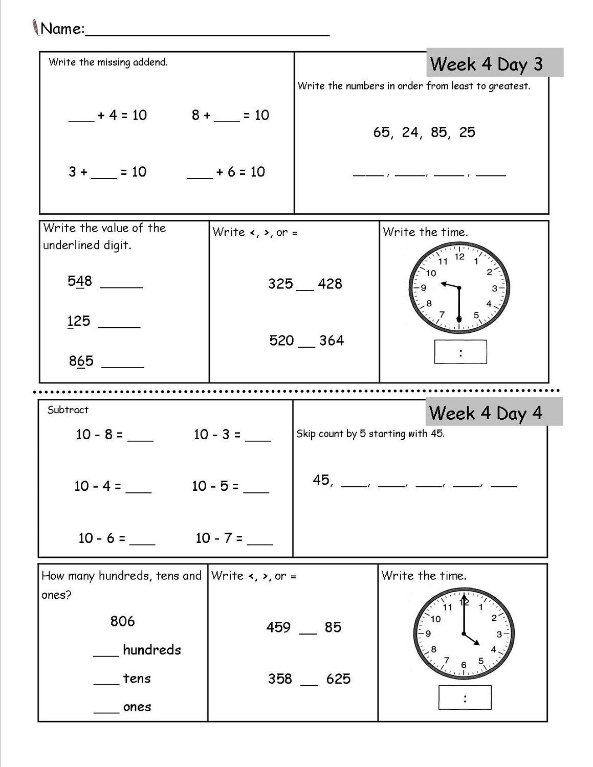 Free Printable Worksheets Homeschool