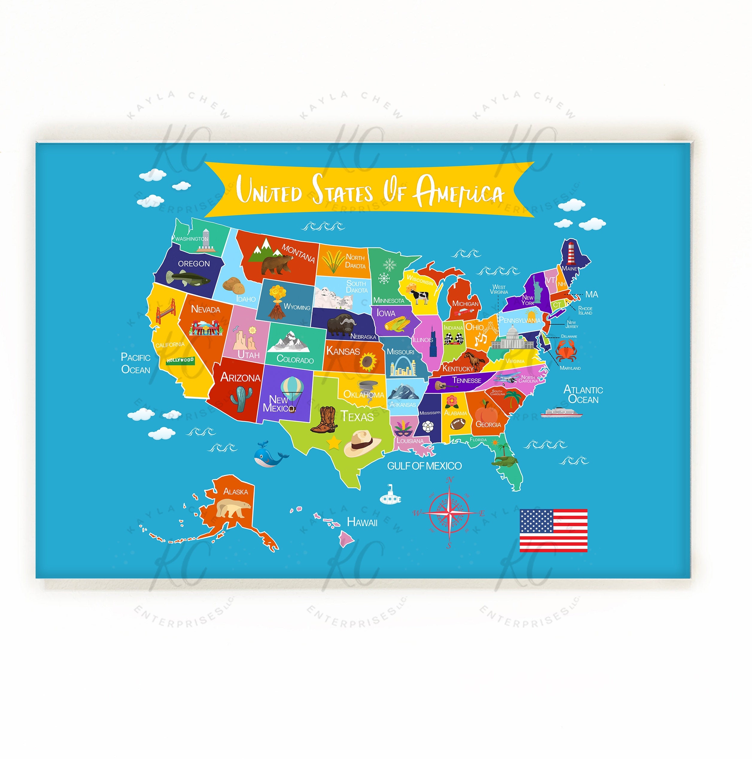 Usa Map Homeschool Image Printable
