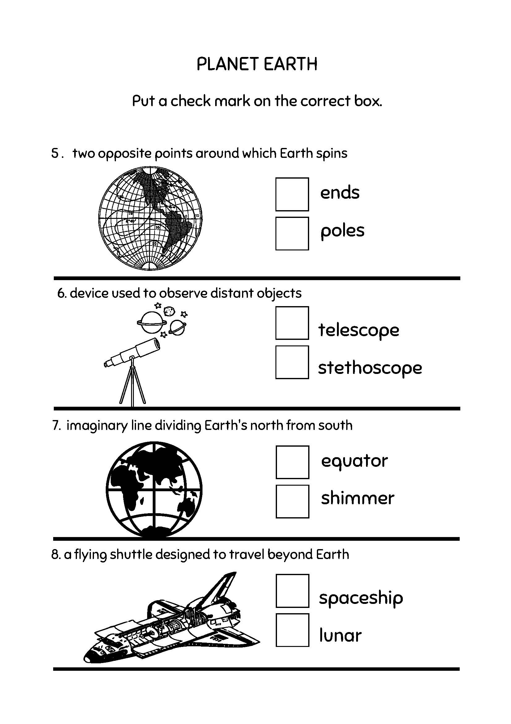 Science Homeschool Printables 4Th Grqade
