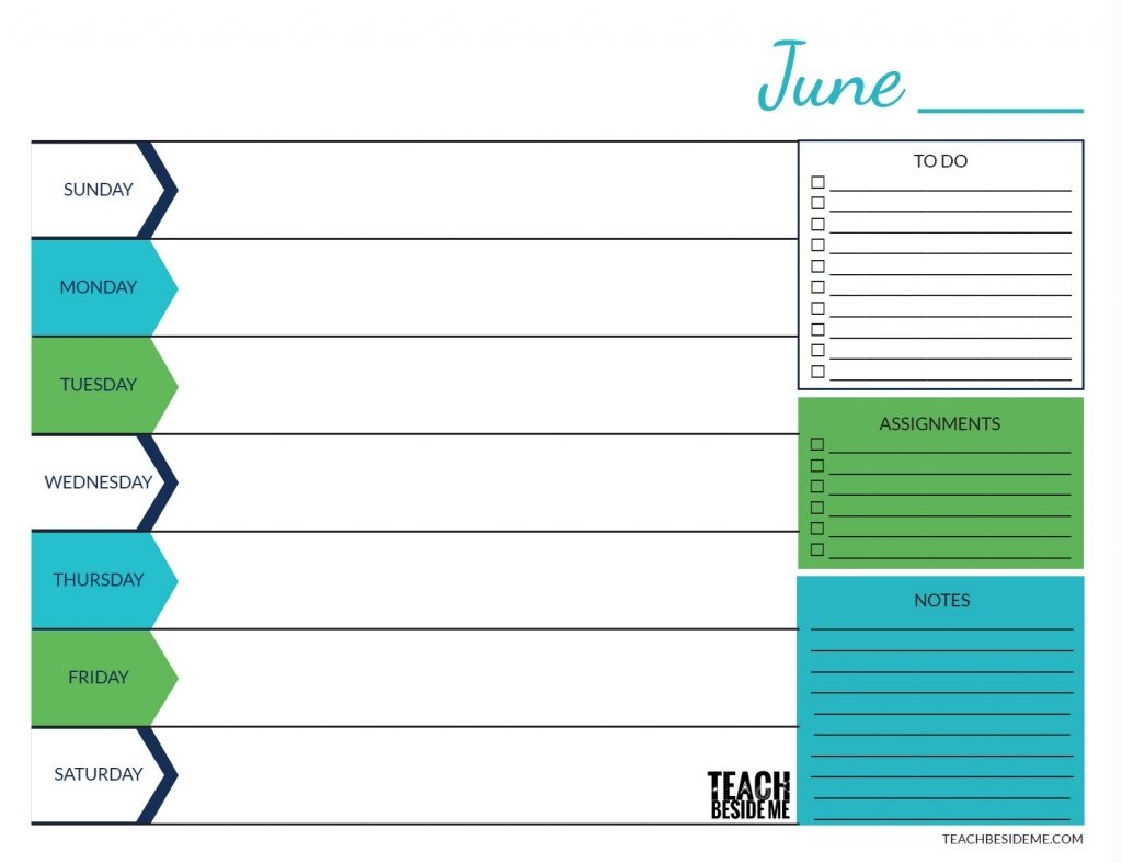Student Planner Homeschool Printable