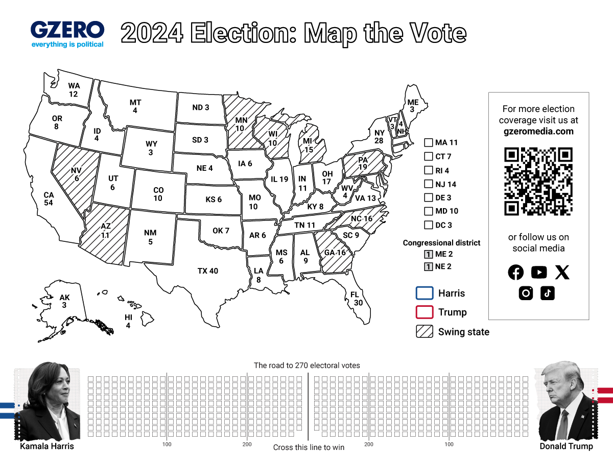 US Election 2024 Map The Vote Post election GZERO Media