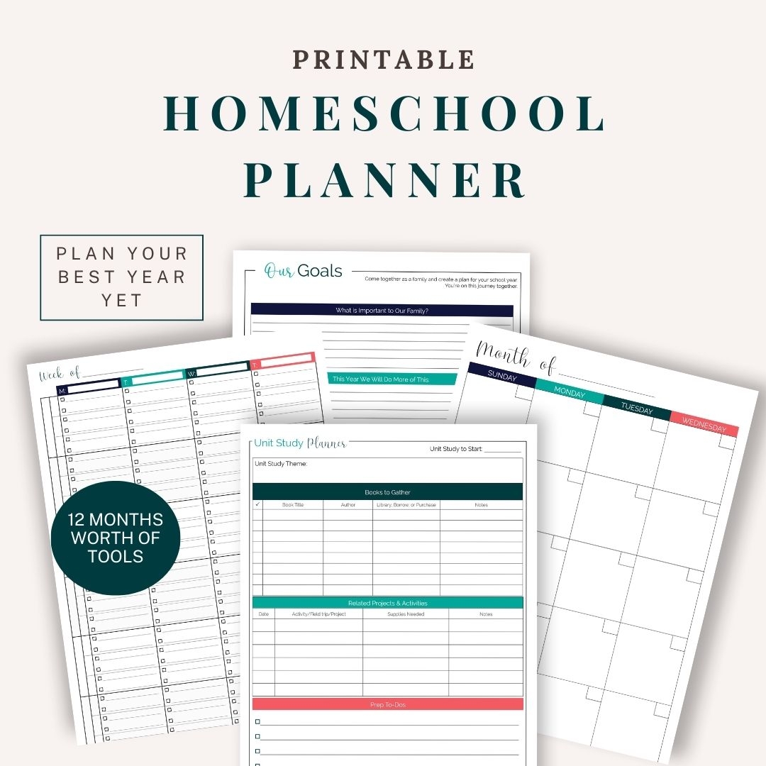 Printable Undated Homeschool Planner