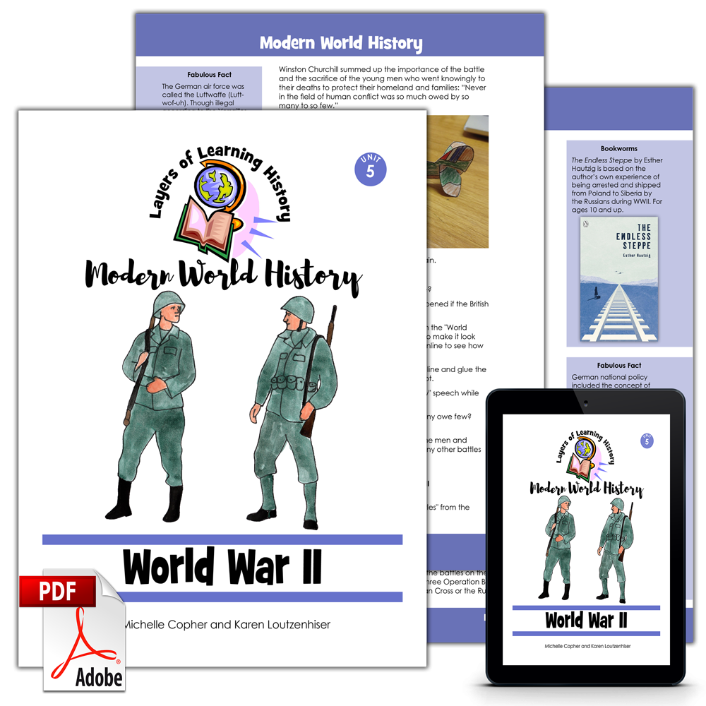 World War 2 Homeschool Curriculum Printable Worksheets